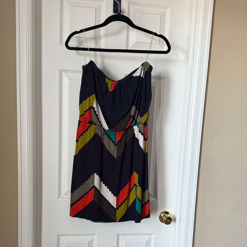 Three Hearts Navy and Lime Dress